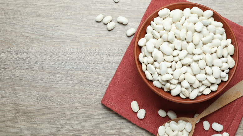 bowl of navy beans