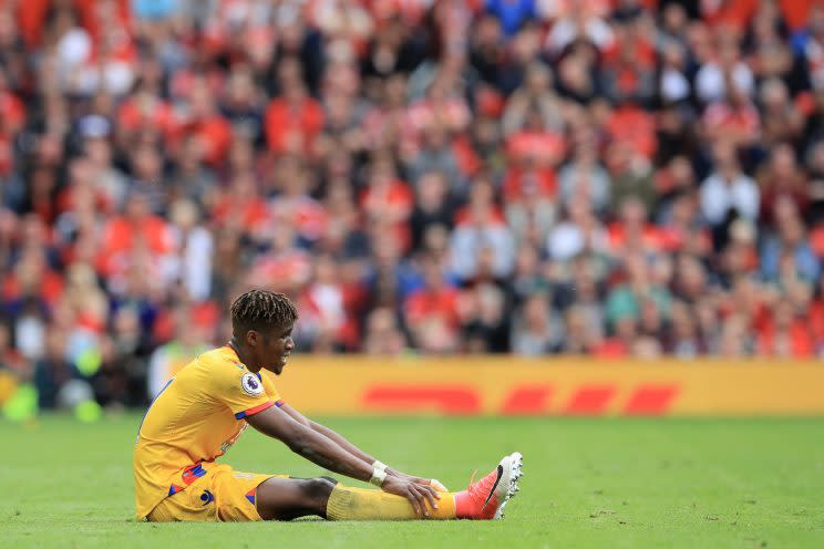 Wilfried Zaha wasn't afforded much protection from the referee