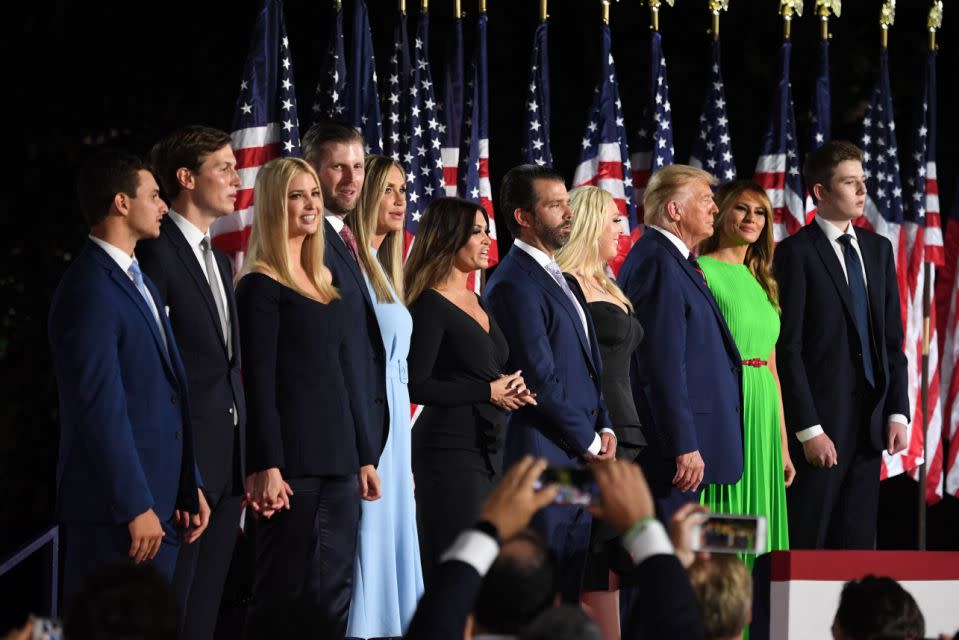 Ivanka könnte auf diesem Familienfoto beim Parteitag der Republikaner nicht weiter vom Präsidentenpaar entfernt stehen. Foto: Getty Images