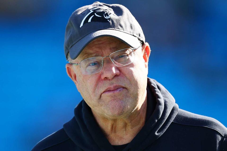 <p>Jared C. Tilton/Getty Images</p> Carolina Panthers owner David Tepper