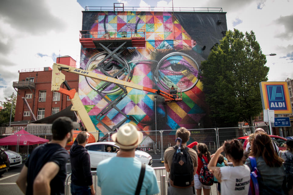 Some people thought Kobra's mural of John Lennon actually looked a bit like Harry Potter. (Photo: Matt Cardy via Getty Images)