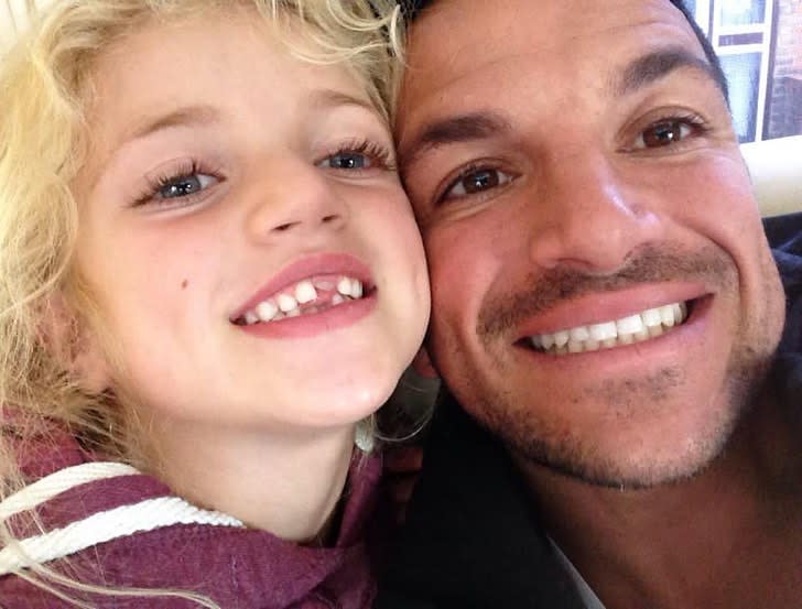 A younger Princess with her Dad, Katie's first husband Peter Andre. Photo: Instagram/katieprice.