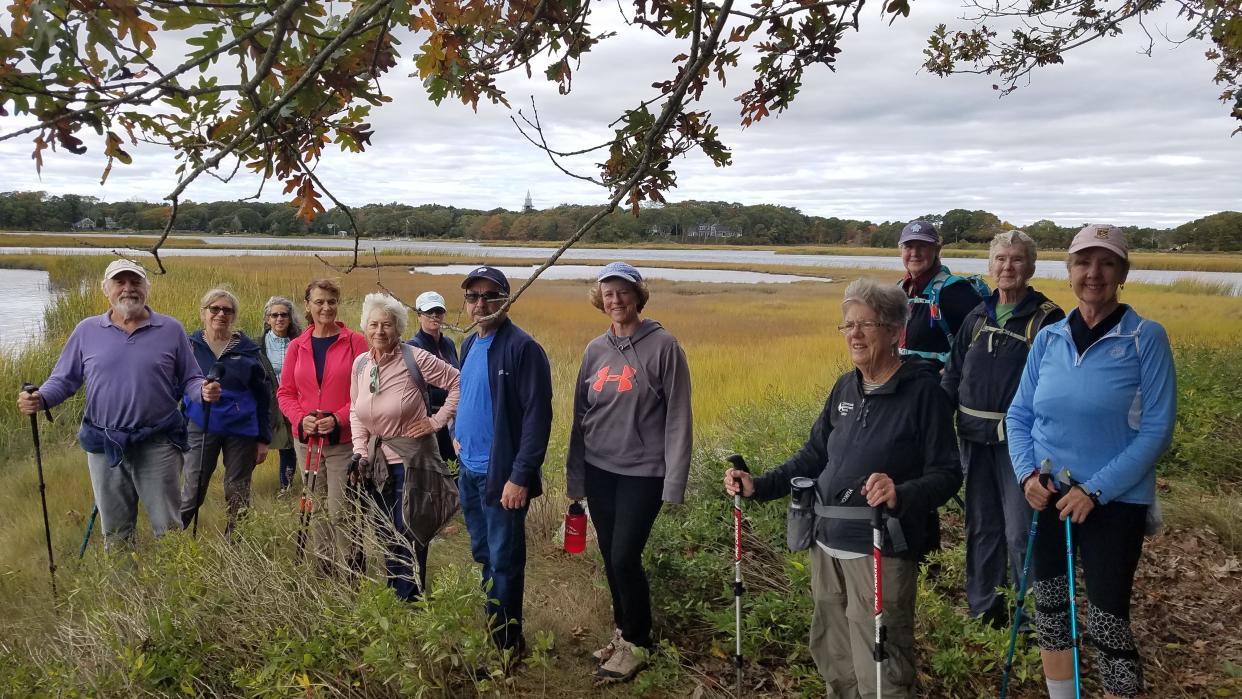 Hikers in Bourne on a Southeastern Massachusetts Chapter of the Appalachian Mountain Club walk.