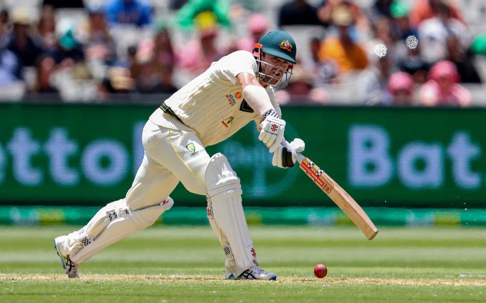 Australia's Travis Head bats against England during the second day of their cricket test match in Melbourne, Australia, Monday, Dec. 27, 2021. (AP Photo/Asanka Brendon Ratnayake) - Asanka Brendon Ratnayake/AP