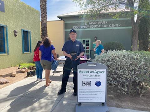 Volunteers picked up their agaves from the El Paso Zoo on April 16. They will care for them for one year until the agaves are large enough to plant in the wild.