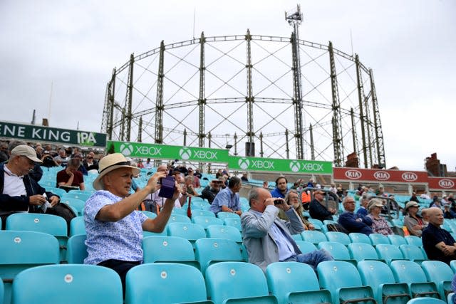 Cricket fans at the Surrey v Middlesex friendly last July