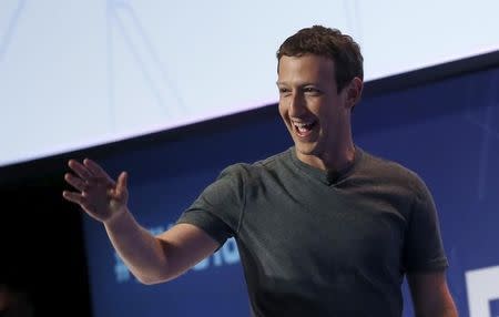 Mark Zuckerberg, founder of Facebook, arrives for a keynote speech during the Mobile World Congress in Barcelona, Spain February 22, 2016. REUTERS/Albert Gea