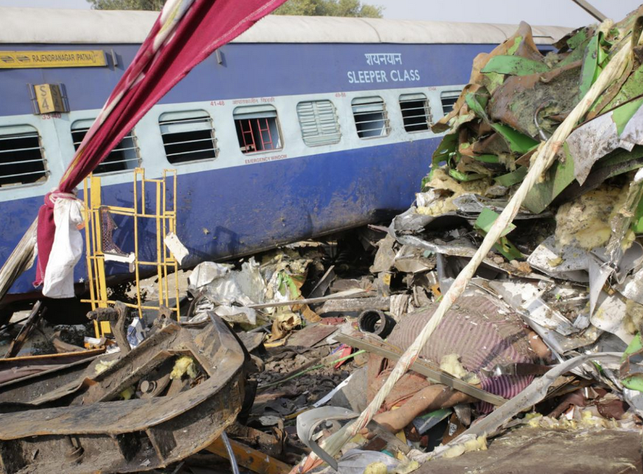 The cause of the derailment is unclear. Photo: AP.