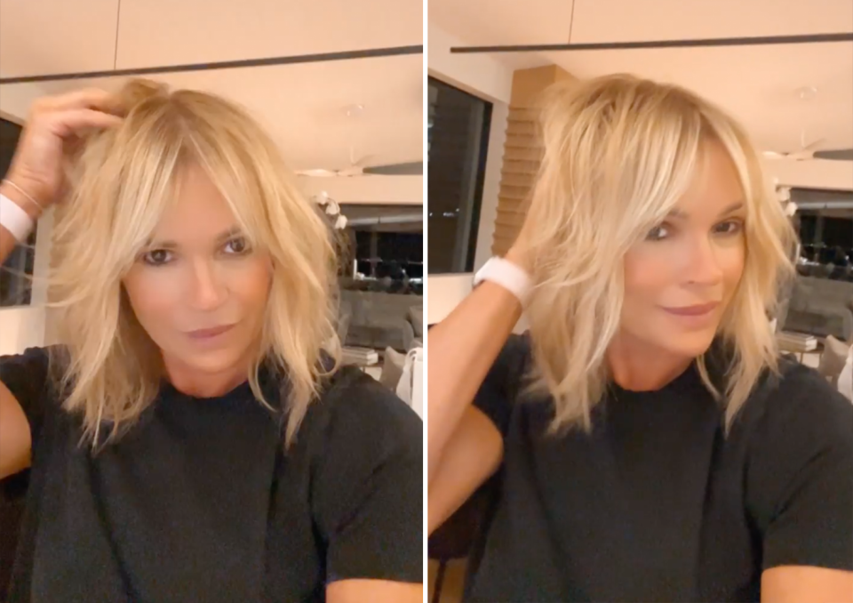 Sonia Kruger showing off her new haircut.