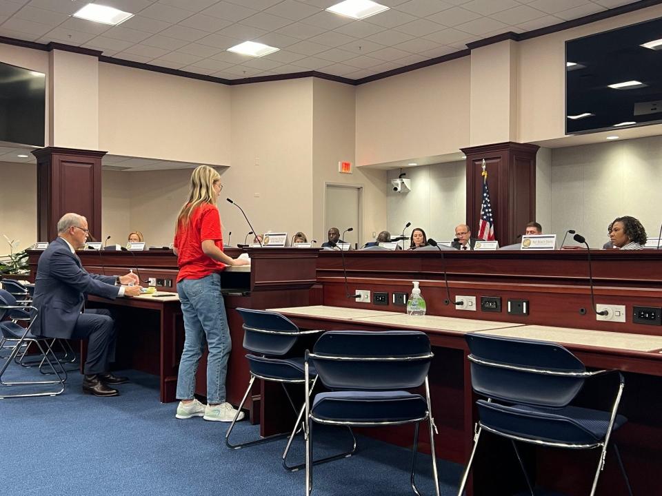 Juliana Tripodi a 17-year-old high school student tells lawmakers she should not be afraid of being shot by a classmate at school