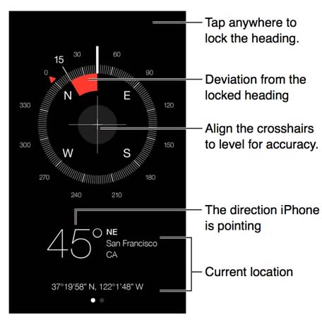 Compass on clearance iphone