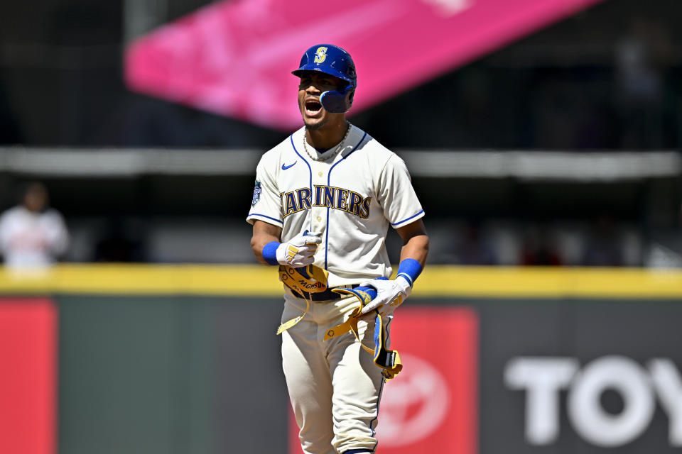 上半季表現相當掙扎的Julio Rodriguez，在下半季終於找回自身打擊節奏。（MLB Photo by Alika Jenner/Getty Images）