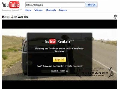 YouTube rentals