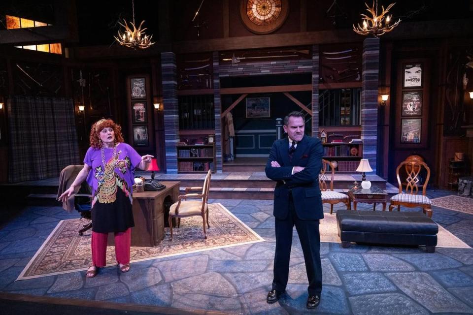 Teri Lee Thomas and Michael Christopher in Harlequin Productions’ ”Deathtrap.”