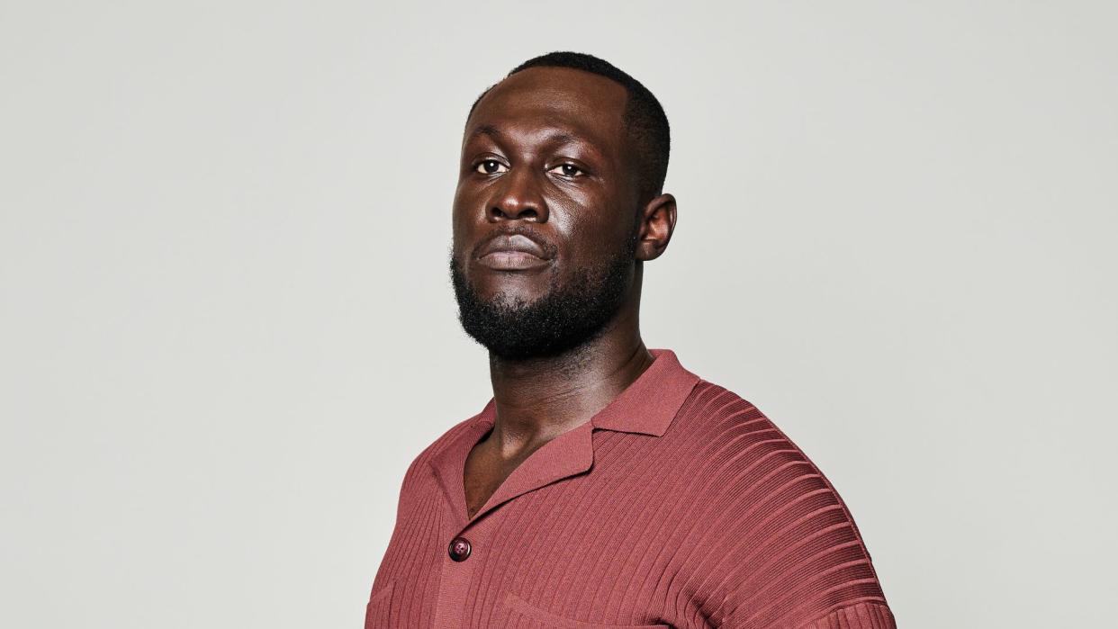 Stormzy poses during a portrait session during the MTV Europe Music Awards 2022