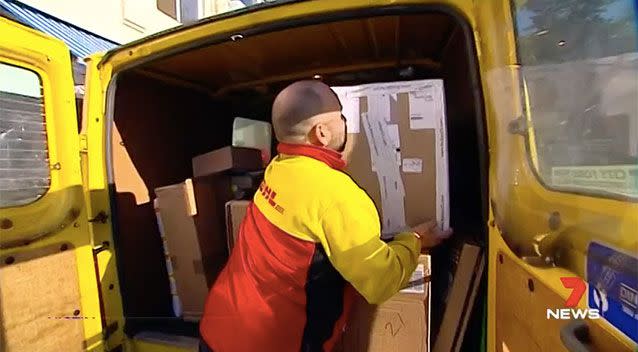 Online shoppers are advised to consider having goods delivered to a PO Box, or to their work. Picture: 7 News