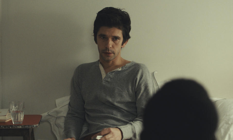 This image released by Mubi shows Ben Whishaw in a scene from "Passages." (Mubi via AP)