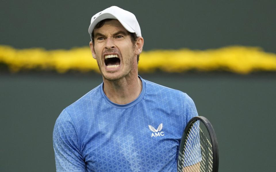 Andy Murray was furious with himself during this hard-fought tussle - RAY ACEVEDO/EPA-EFE/Shutterstock