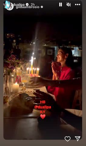 <p>Dua Lipa/Instagram</p> Dua Lipa's Birthday Dinner