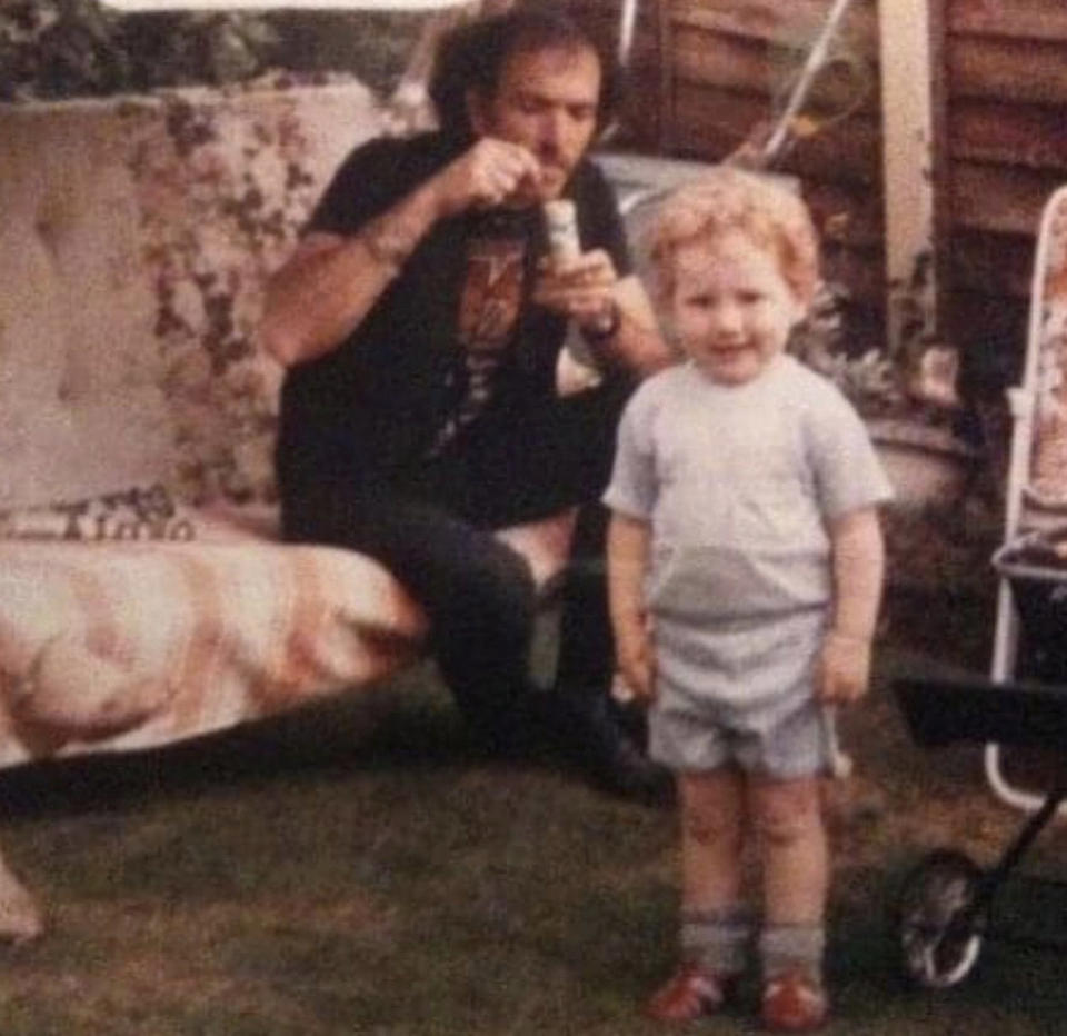 Stan Blade and his father Stepehn when he was a boy. (SWNS)