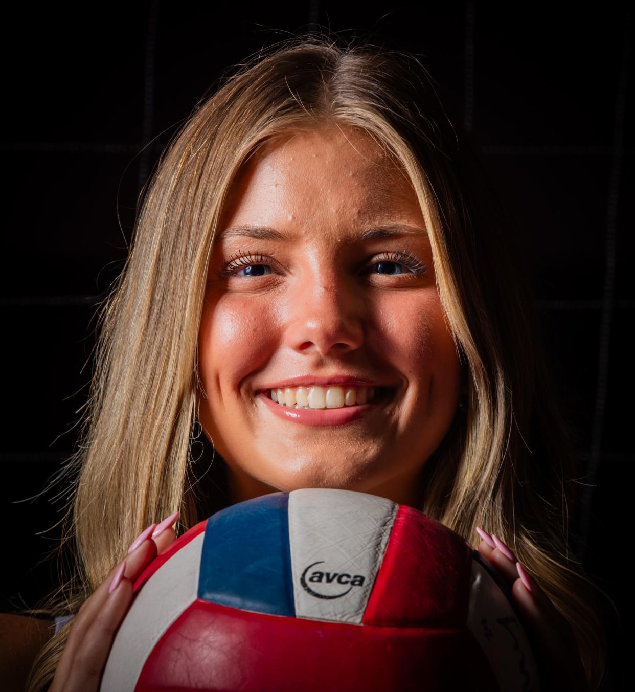 Ellen Zapp from Center Grove High School is photographed for the 2024 IndyStar Girls Volleyball Super Team on Tuesday, August. 6, 2024, at The Academy Volleyball Club in Indianapolis.