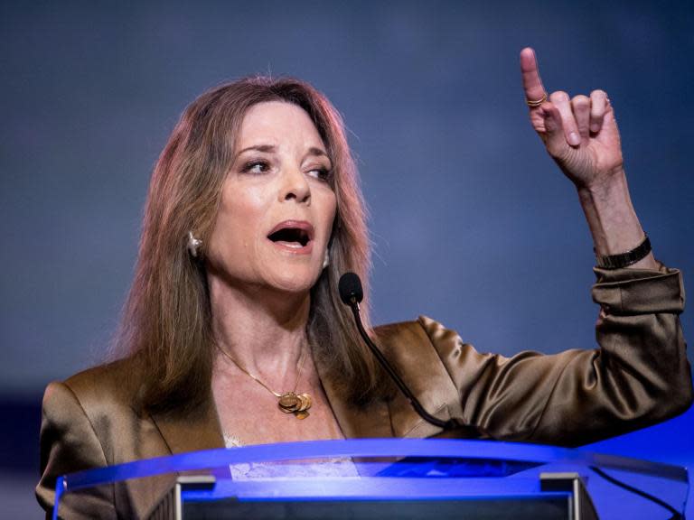 Self-help guru and US presidential candidate Marianne Williamson raised eyebrows at the second Democratic debate on Thursday night, not least for the way in which she bizarrely struck out at New Zealand’s Prime Minister Jacinda Ardern.Ms Williamson claimed her first act in the Oval Office would be to call Ms Ardern and "tell her, ‘girlfriend you are so wrong’, because the United States of America is going to be the best place in the world for a child to grow up”, taking issue with the high-profile leader expressing a similar wish for her own country.Despite previously receiving political backing from Kim Kardashian and Oprah Winfrey, Ms Williamson admitted struggling to get her message across during a relatively lacklustre performance in the rest of the debate.But she quickly became the most searched for candidate on Google, as her previous social media posts emerged heavily referencing “love”, “soul” and laden with spiritual metaphors.So who exactly is the Marianne Williamson?Ms Williamson was born in Houston, Texas in 1952, and was raised in a conservative Jewish family.She studied acting and engaged in anti-war activism at California’s Pomona College for two years before dropping out and moving to New York, where she spent a “lost decade“ working as a cabaret singer, allegedly surrounded by “bad boys and good dope”.It was while living in New York that she first came across A Course in Miracles, a book written by Helen Schucman, who claimed to have merely transcribed every word of the book according to an inner voice she took to be that of Jesus Christ.This tome became central to Ms Williamson’s own philosophy, and she later helped bring it to prominence during an appearance on the Oprah Winfrey show, to whom she has advised since the mid-Nineties.“A Course in Miracles helped me access something on a much deeper level than I ever had before,” she told EW in 1992, ”but I’ll refer to Buddhism, Jung, Abe Lincoln, Gandhi, Star Wars — you can find truth anywhere.”After a short stint running a spiritual bookshop at home in Houston, Ms Williamson moved to Los Angeles, where she lived while hosting lectures on Ms Schucman’s book and founded centres for counselling and food aid in response to the HIV/AIDS crisis.In 1992, she published her first book – A Return to Love: Reflections on the Principles of A Course in Miracles, and began to develop a large following, particularly among the LGBT+ community whom she helped in her social work.Since then, Ms Williamson, has written 13 books, four of which have topped the New York Times bestseller list in the “Advice, How To and Miscellaneous” category.During this period, she also founded the Peace Alliance, an advocacy group which builds support for peaceful foreign policy, and sat on the board of directors for poverty alleviation charity, RESULTS.Is this her first time in politics?No, although she has never been an elected politician.In 2014, she ran for US Congress as an independent for California's 33rd District.Despite high-profile support from the likes of Kim Kardashian, Oprah and having her campaign song written by Alanis Morissette, she ultimately came fourth in the polls.Ted Lieu won the seat.> https://t.co/R44dzEKlQN> > — Ellie Hall (@ellievhall) > > June 28, 2019Her campaign announced on 9 May 2019 that Ms Williamson received sufficient contributions from unique donors to enter the official primary debates – $1.5 million (£1.18 million) – from nearly 50,000 individuals.What are her policies?Throughout her career, Ms Williamson has never shied away from airing her views on any given subject of national or foreign debate.Her prior activism work also gives strong clues as to her politics.“A Williamson administration’s foreign policy will be guided more by soul force than brute force, waging peace and not simply preparing for war,” she wrote on Twitter.> A Williamson administration’s foreign policy will be guided more by soul force than brute force, waging peace and not simply preparing for war. https://t.co/2kRBy0vozo> > — Marianne Williamson (@marwilliamson) > > June 25, 2019In Israel and Palestine, in particular, she advocates for building peace “on the level of the heart”, as opposed to “settlements and checkpoints”.She supports reparations to the descendants of slaves, and has suggested putting £200bn into a fund called the Reparations Plan For African Americans.Notably, she is also an advocate of the Green New Deal, proposed by Alexandria Ocasio-Cortez, and supports free college education – both radical policies in terms of US politics.She is also in favour of increasing access to abortions, gun reform, and creating a path to citizenship for undocumented migrants.What has she done in the race so far?Ms Williamson has had little chance to make her mark, save for during the first two presidential debates.She spoke to The Independent following Thursday night's debate, admitting that while she struggled to have her voice heard during the debate, that she remained committed to spreading her message.In order to "defeat" Donald Trump, she said "we have to harness our love for each other and the world. Love is to fear what light is to dark."Ms Williamson was roundly mocked on social media following her comments about Jacinda Ardern, who is yet to respond to the remarks.Does she stand a chance?Not particularly.If Ms Williamson were to sweep to victory, she would become the United States’ first female and first Jewish president.However, she faces substantial hurdles along the way.Eleven other Democratic candidates are vying for the party nomination, with Ms Williamson currently a relative outsider.Several bookies currently place the odds of her becoming US president at 100/1.Despite the recent surge in interest in Ms Williamson, it seems unlikely to translate into political currency.