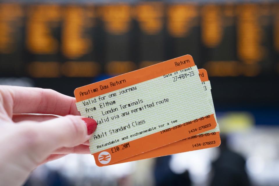 Fares controlled by government will rise at start of March next year (PA Archive)