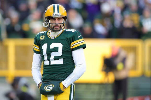 aaron rodgers conspiracy - Credit: Stacy Revere/Getty Images