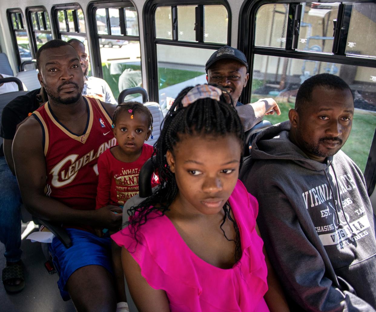 Haitian asylum seekers living at the Red Roof Inn in Framingham got a lesson last August on how to use the MetroWest Regional Transit Authority bus system. Lino Covarrubias, executive director of the Jewish Family Services of MetroWest, which has helped asylum-seeking migrants in temporary housingt, says a state proposal to impose a nine-month deadline for homeless people to secure their own housing "really scares us."