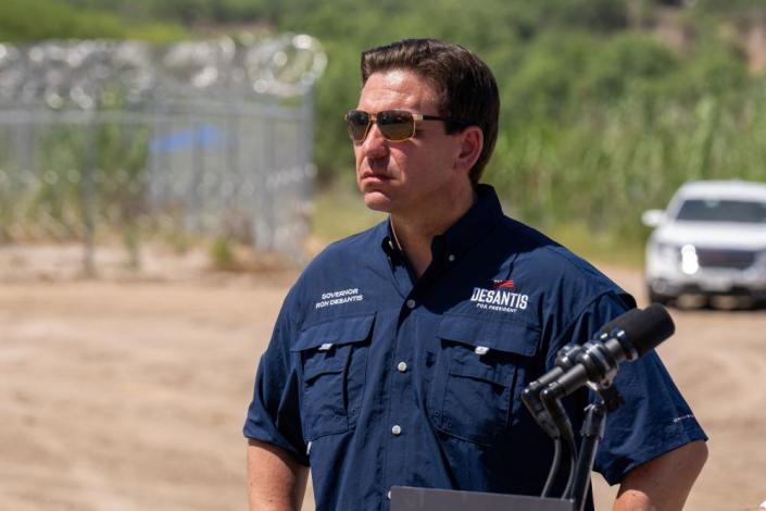 DeSantis held a press conference near the Rio Grande River in Eagle Pass, Texas to tout his hardline immigration policies.  Immigration advocates suggest they will turn away even more voters.