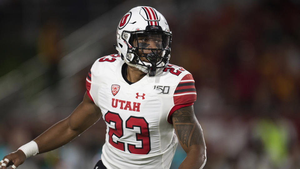 Utah defensive back Julian Blackmon was drafted by the Colts. (AP Photo/Kyusung Gong)