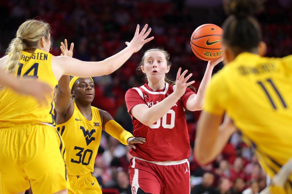 Oklahoma guard Taylor Robertson is the fourth-leading scorer in school history, with 2,269 career points. The Sooners and Texas will play Saturday for sole possession of first place in the Big 12.