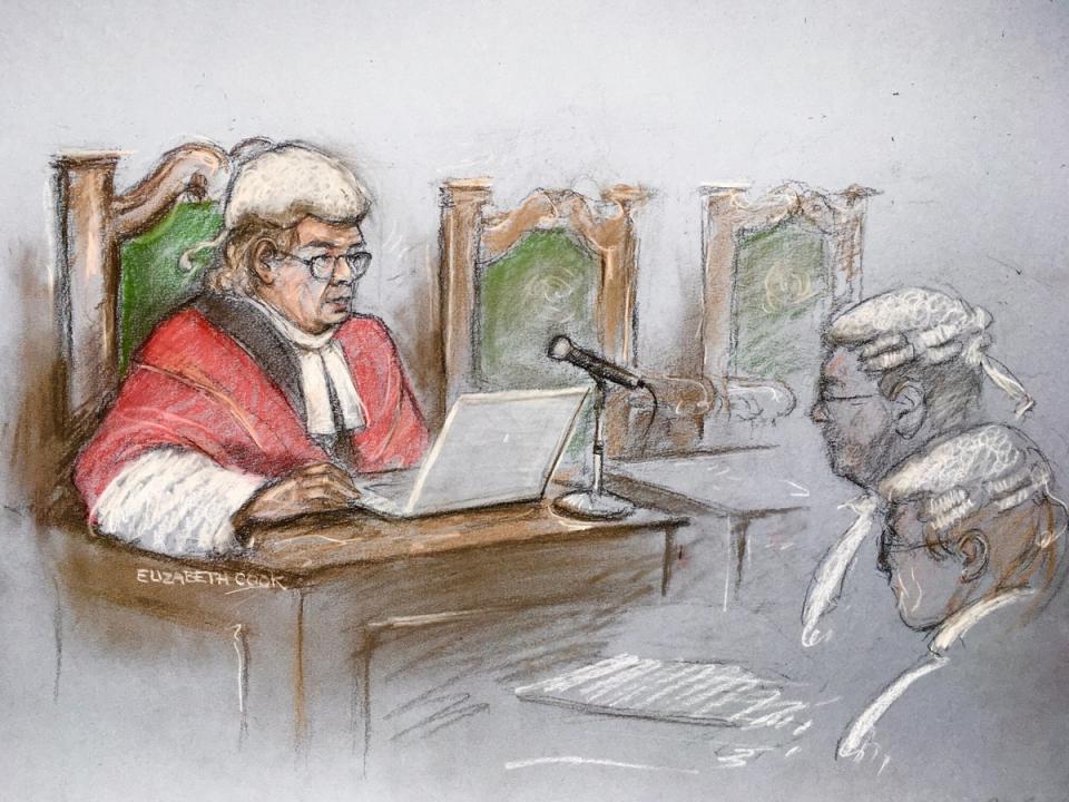 Mrs Justice McGowan sentencing James Watson (Elizabeth Cook/PA) (PA Wire)