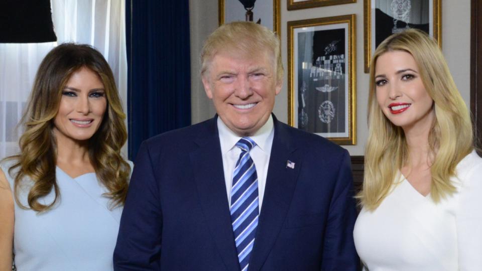 Photo by Fred Watkins/Disney General Entertainment Content via Getty Images. MELANIA TRUMP, DONALD TRUMP, IVANKA TRUMP.