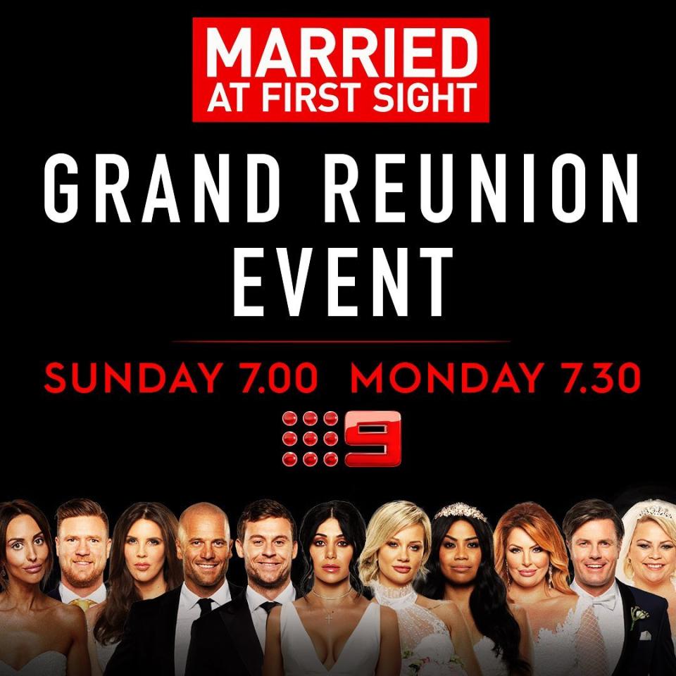 The Grand Reunion special will air over two nights. Photo: Channel Nine.