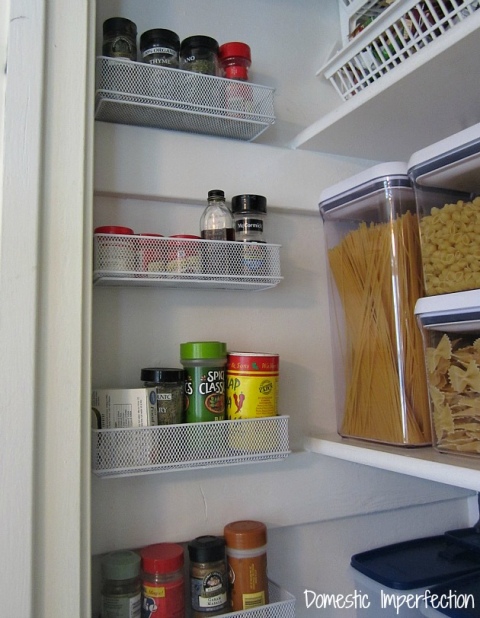 Hang shelves on wasted wall space.