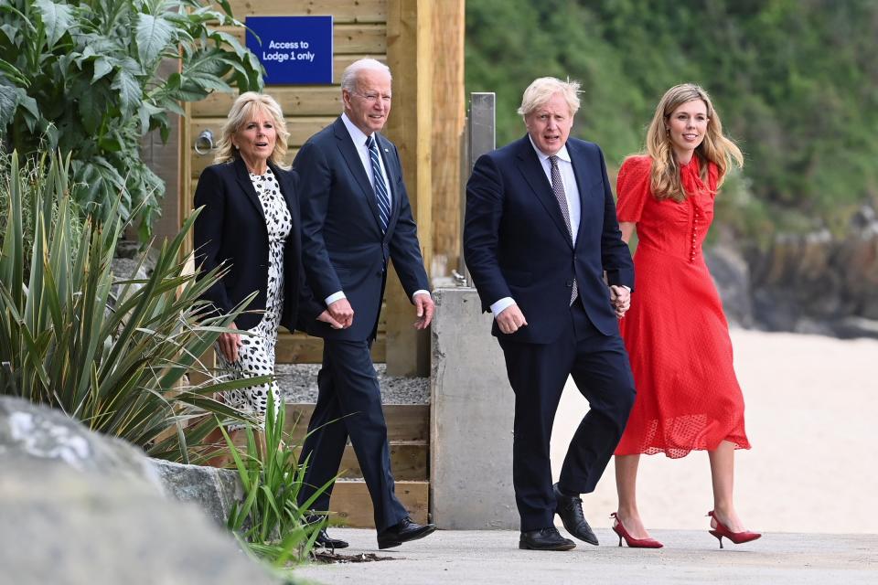 The Bidens and the Johnsons (REUTERS)