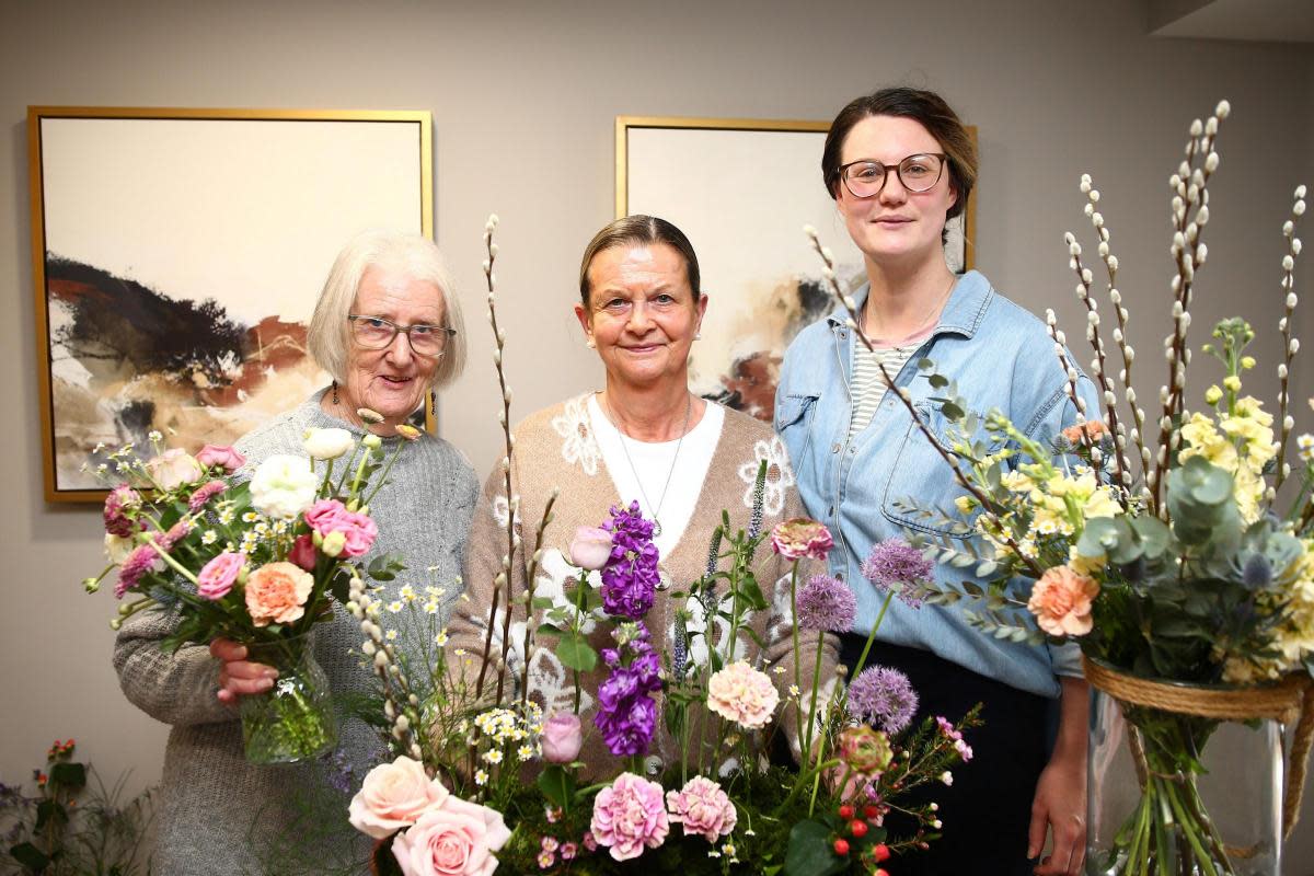 The flower arranging session went down well with the residents <i>(Image: Supplied)</i>