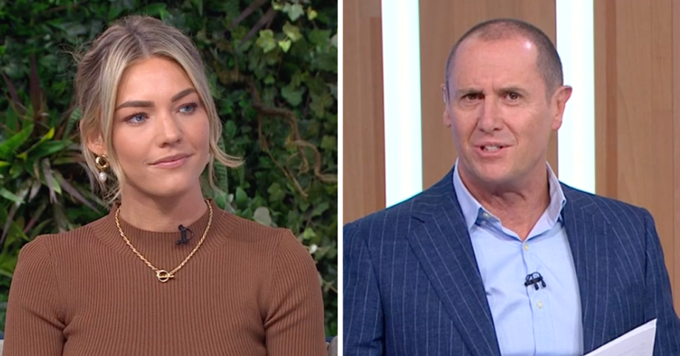 Home and Away Sam Frost and Larry Emdur on The Morning Show.