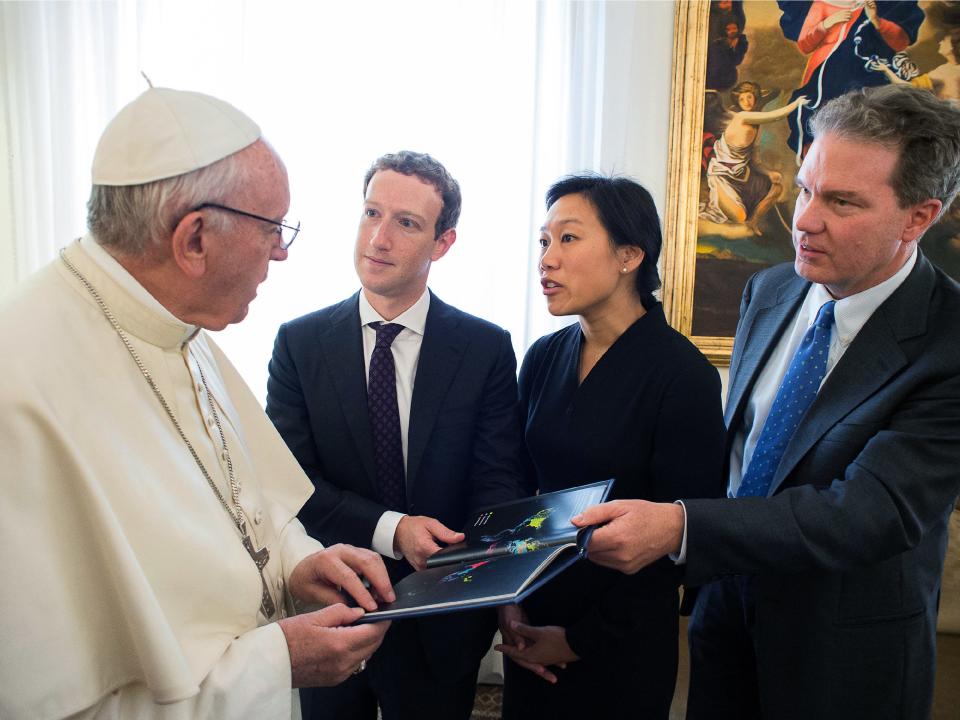 mark zuckerberg priscilla chan pope francis vatican