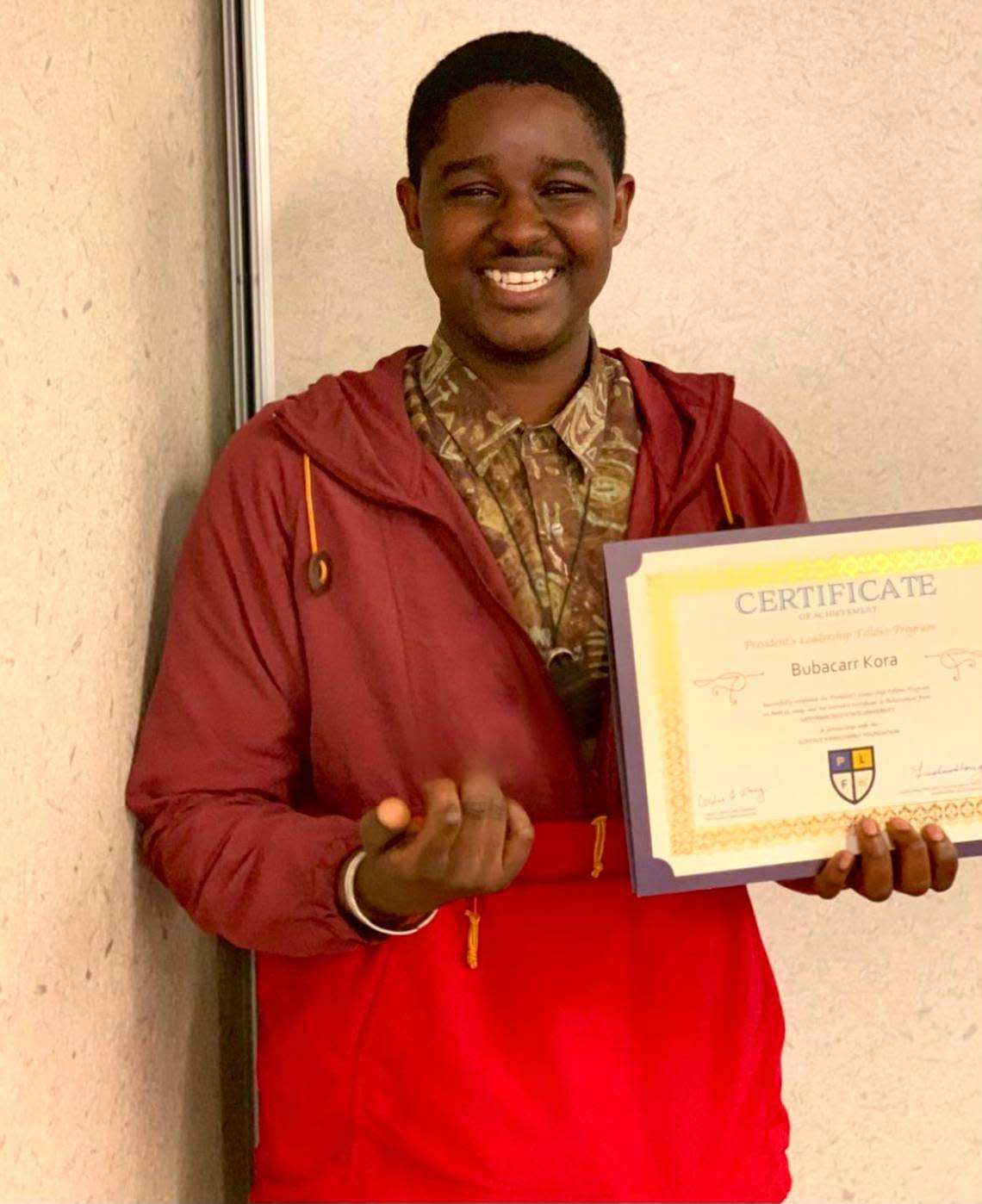 Bubacarr Kora, who studied Africana studies at San Francisco State University, poses for a picture. He died during a high-speed vehicle pursuit on Highway 101 in San Luis Obispo County on July 4, 2022.