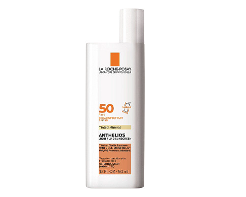 6) Anthelios Tinted Mineral Ultra-Light Fluid Sunscreen SPF 50