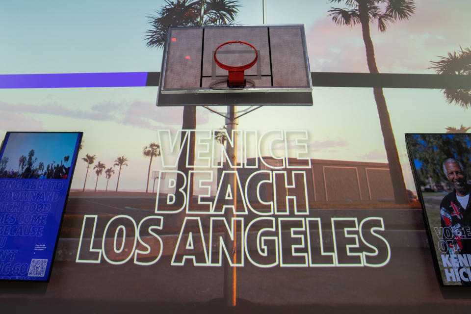 Recreation of The Courts at Venice Beach in LA in the 1990s. (Photo by David Vahey)