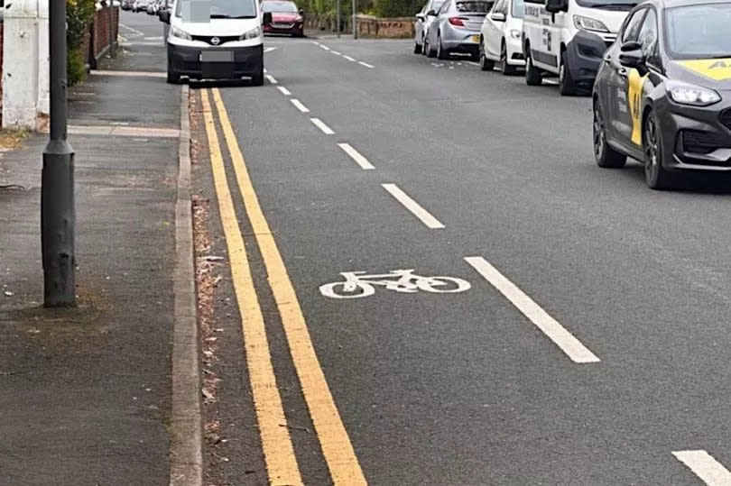 Talbot Street cycle lane in Southport