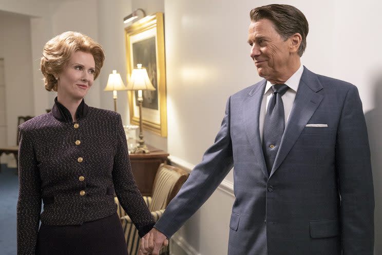 Cynthia Nixon and Tim Matheson (Credit: Hopper Stone/National Geographic Channels)