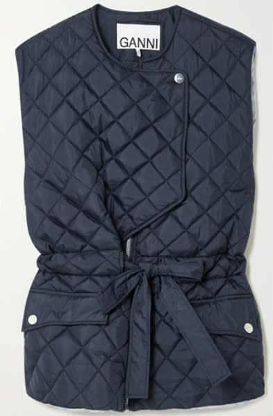 GANNI-sleeveless-navy-gilet