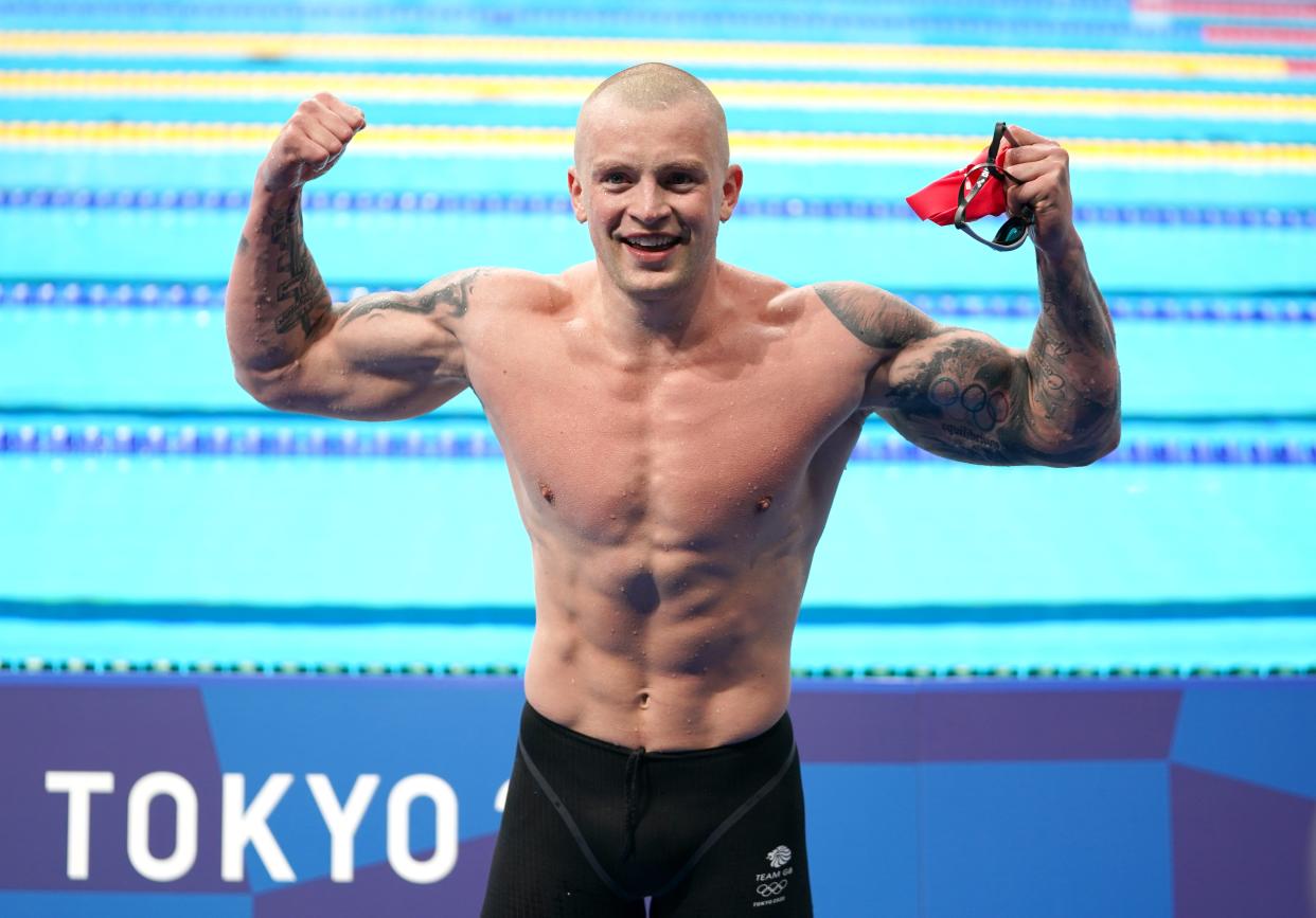 Adam Peaty celebrates winning gold (PA Wire)