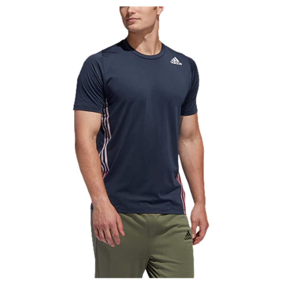 Adidas Men's True 3 Stripe T Shirt. Image via Sport Chek.