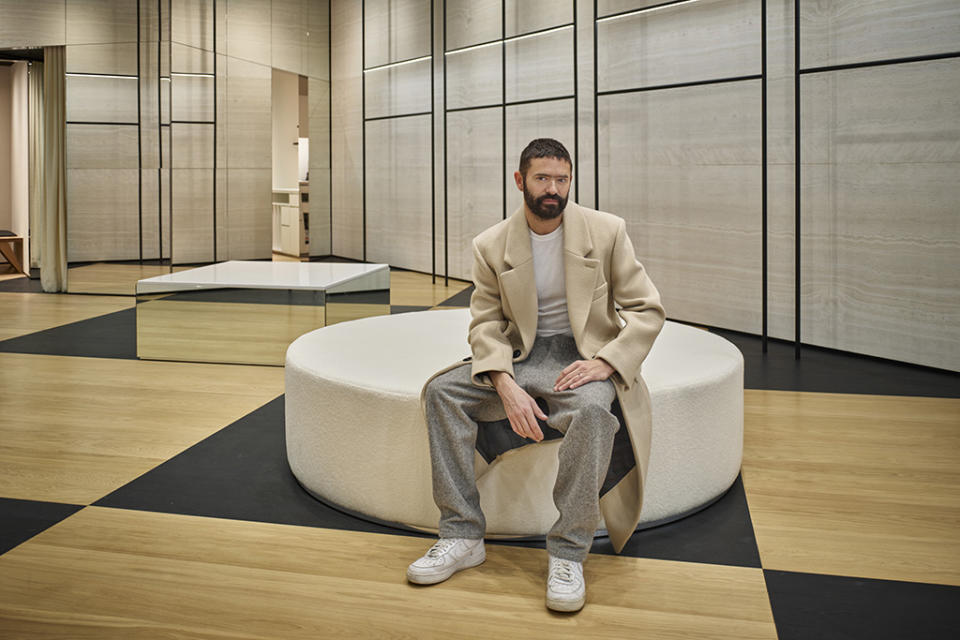 Alexandre Mattiussi, Ami’s founder and creative director, inside his new NYC store. - Credit: Courtesy of Ami