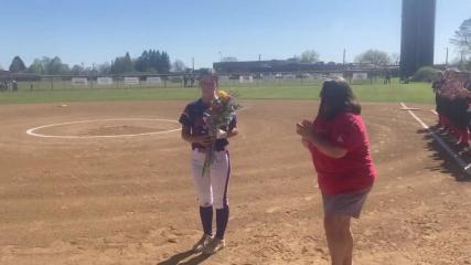 Softball player Tessa Bellis contributes to Fort LeBoeuf's senior day victory